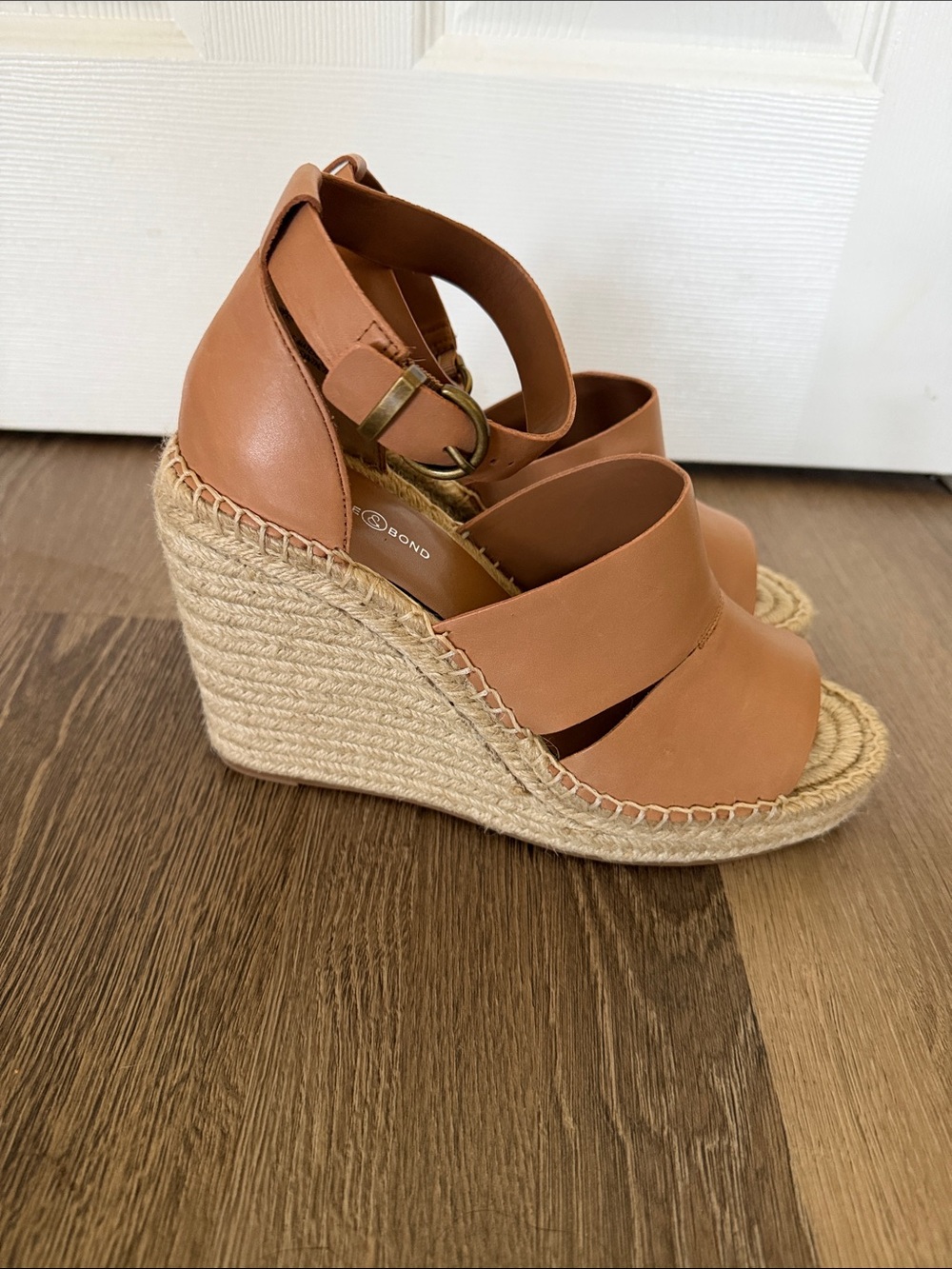 Tan Espadrille Wedge Sandals - Women's